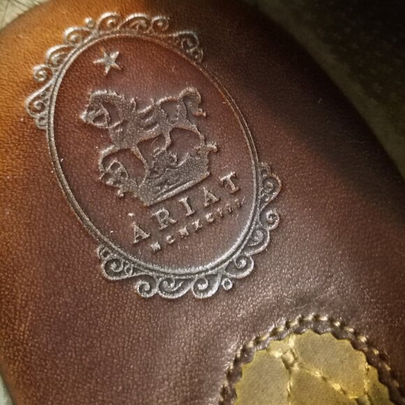 Ariat Women's Leather Logo Clog GUC 9B - Picture 2 of 6